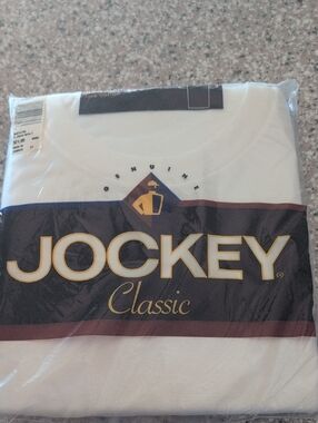 Jockey White Classic Logo Crew Tee